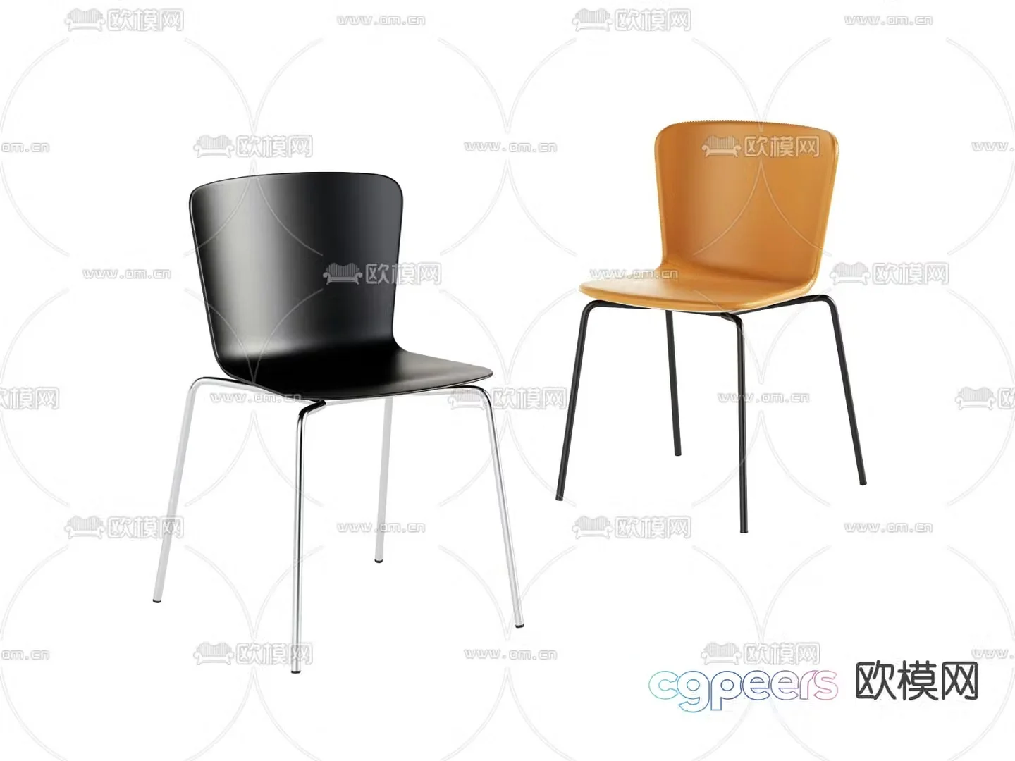 Modern chair dining chair 3d model