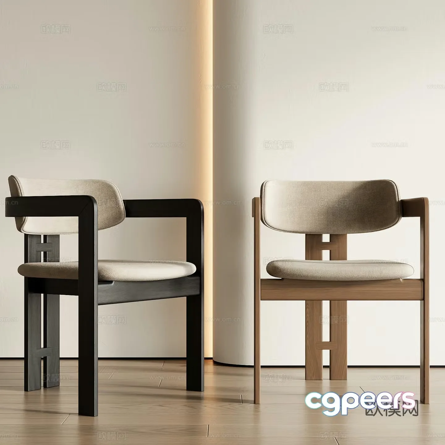 Modern dining chair 3d model