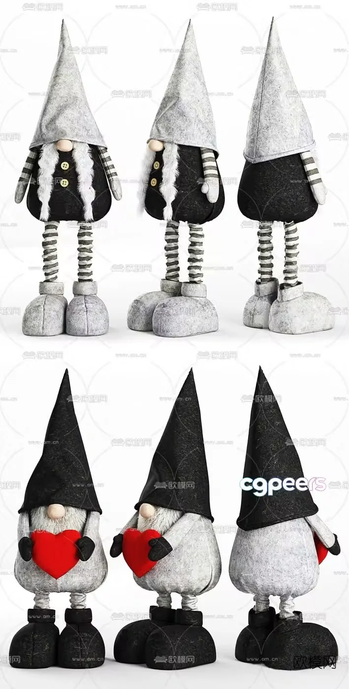 Modern doll toy 3d model