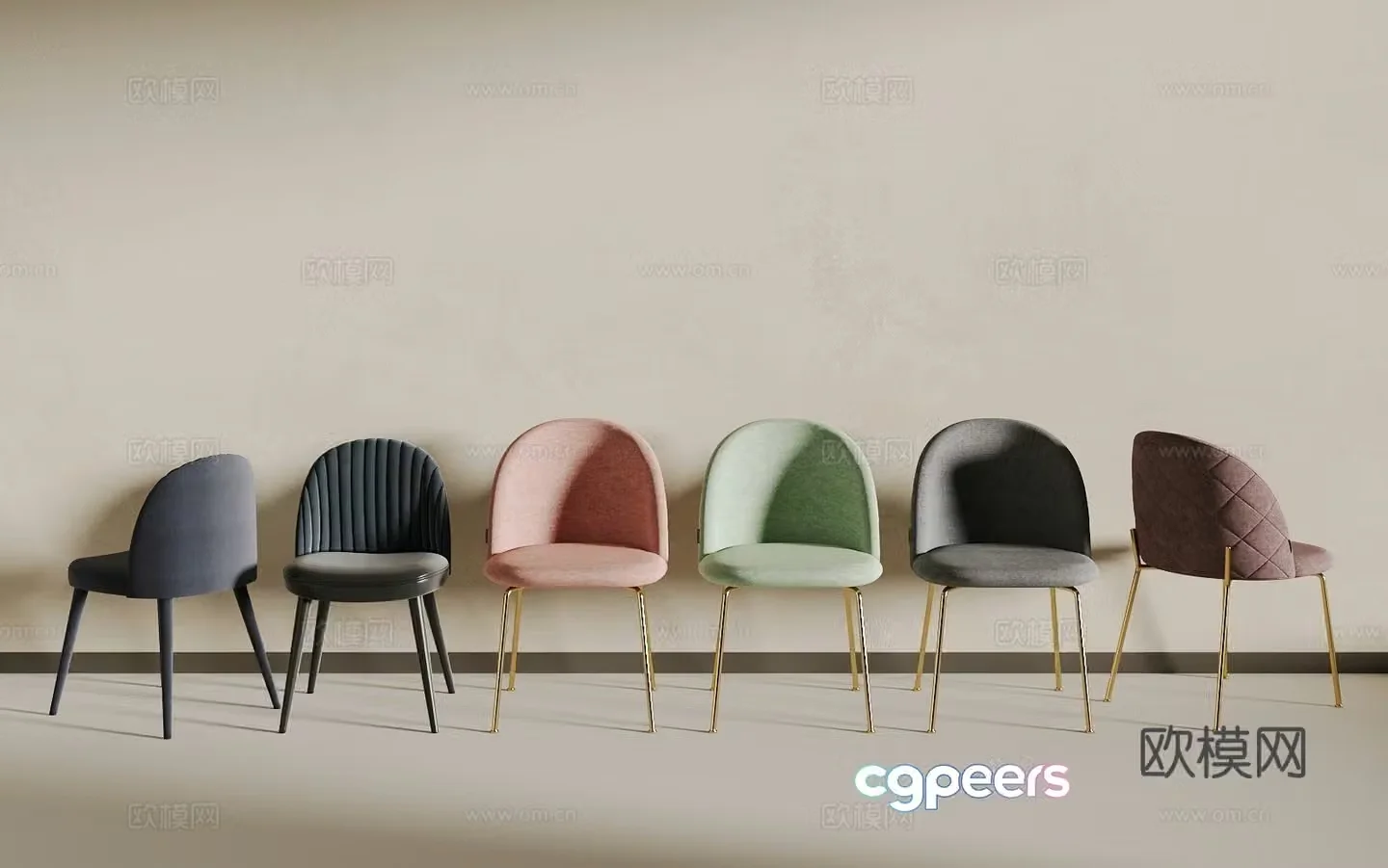 Light luxury seat 3D model