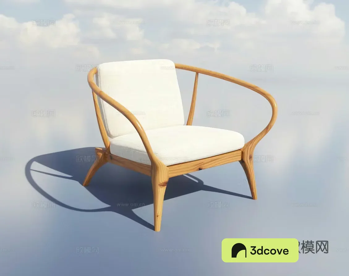 New Chinese style armchair leisure chair solid wood chair
