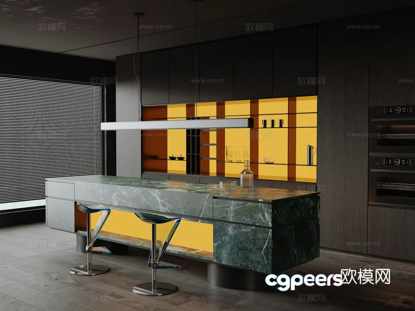 Modern Italian bar 3D model