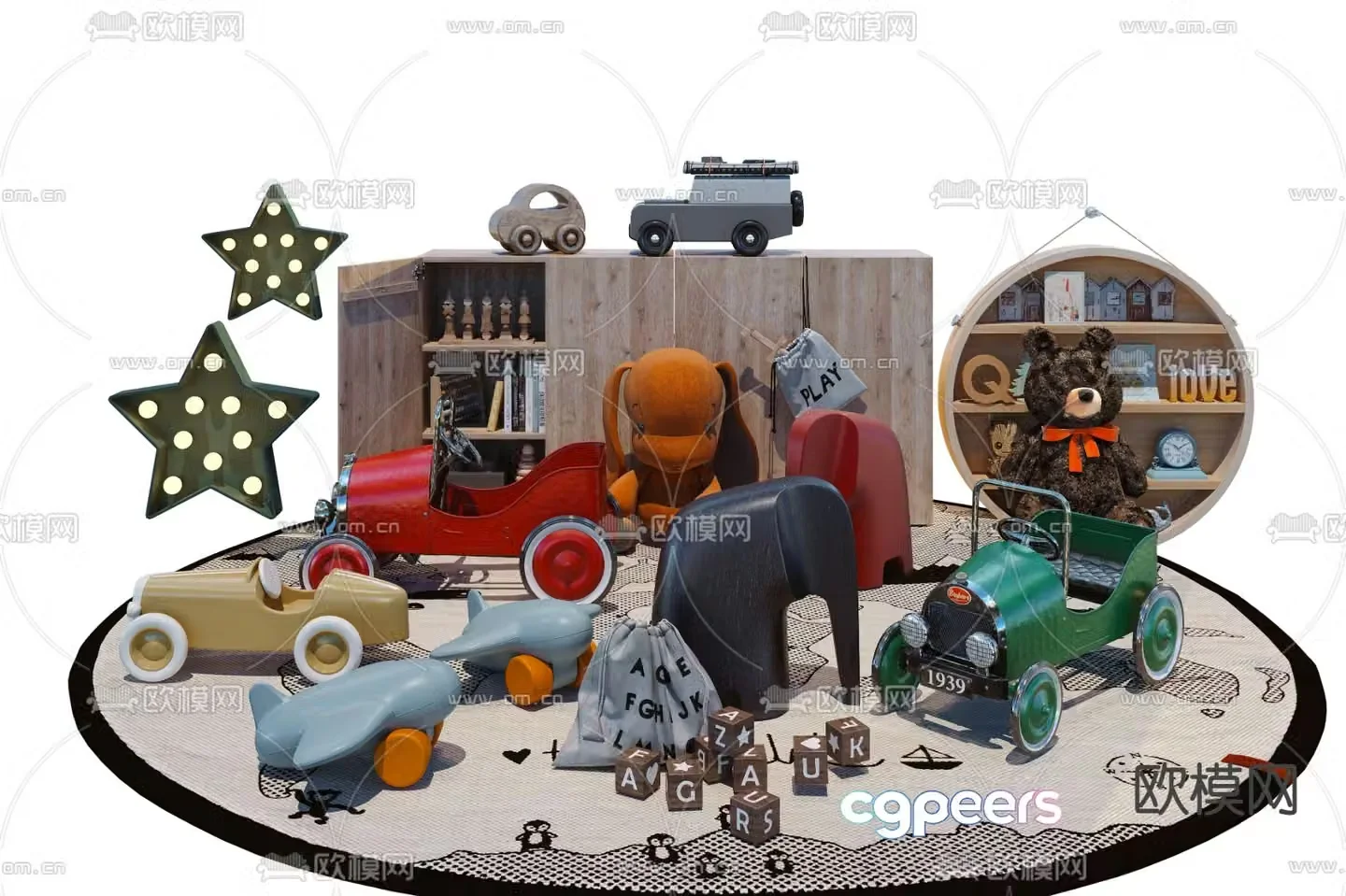 Modern children’s toys 3d model