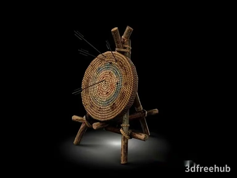 A Wooden Target 3D Model – 18901 – VRAY Render