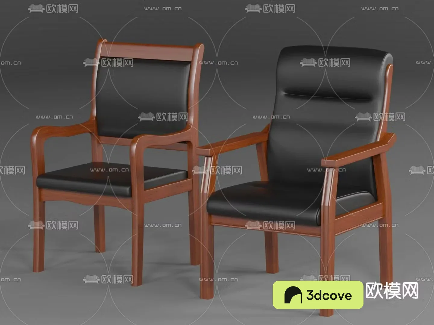 Solid wood armchair office chair conference chair