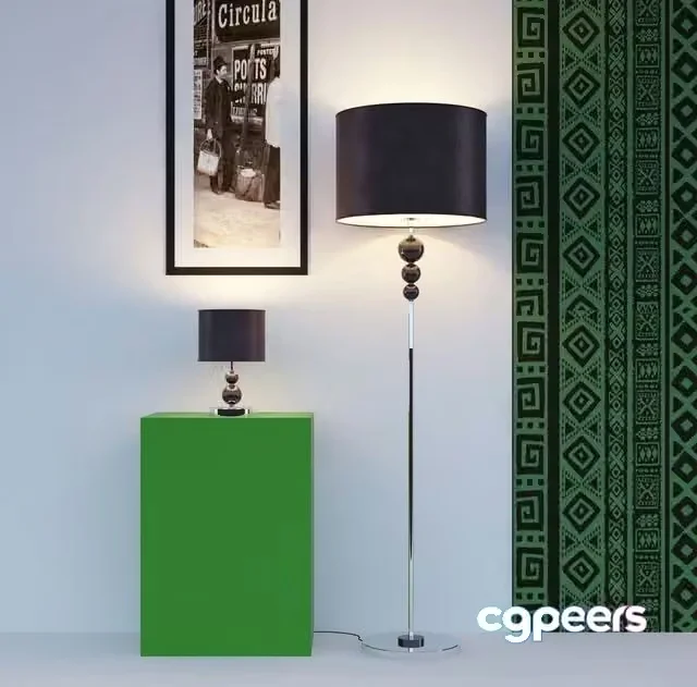 3ds Max Free – Floor lamp and table lamp Alfa Pamela