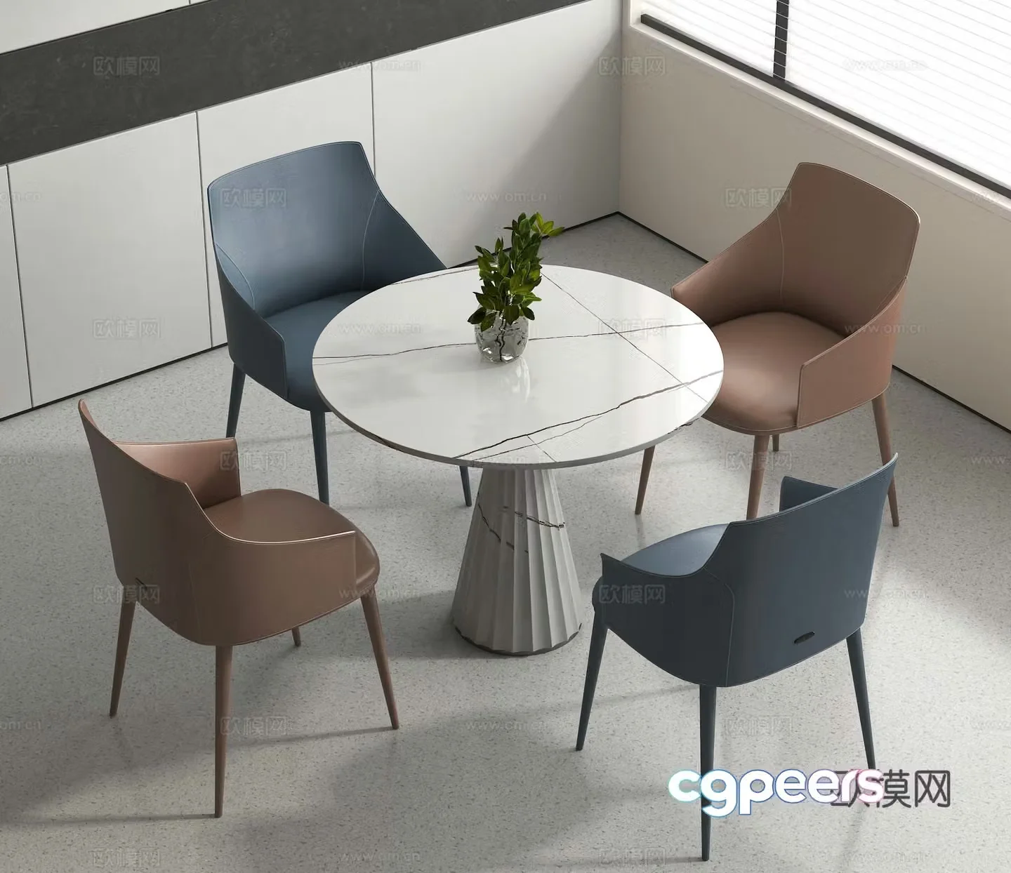 Leisure table and chairs restaurant table and chairs coffee table and chairs negotiation table and chairs 3D model