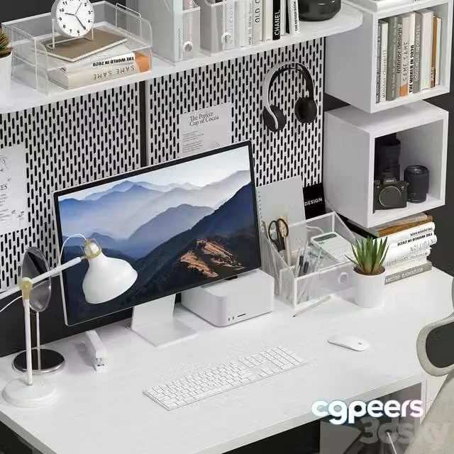 3ds Max Free – IKEA – Office workplace 23
