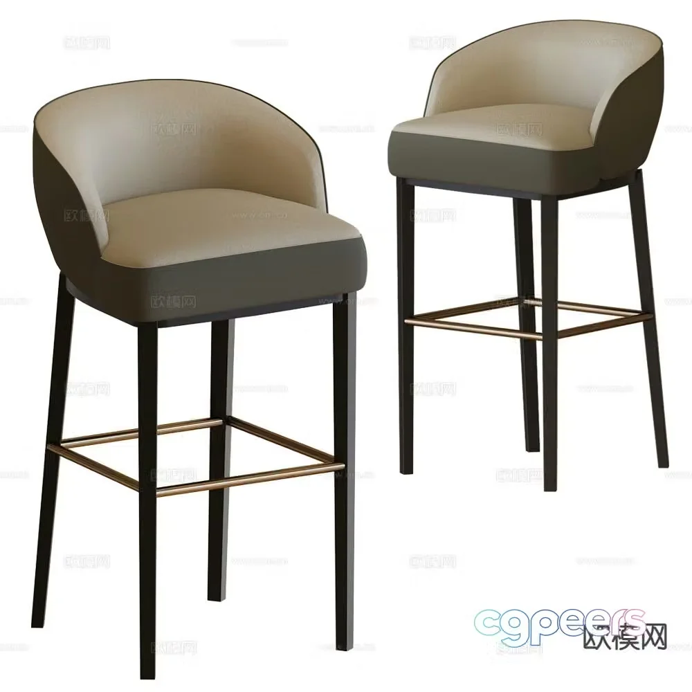 Paolo Castelli Italian Bar Stool 3D model
