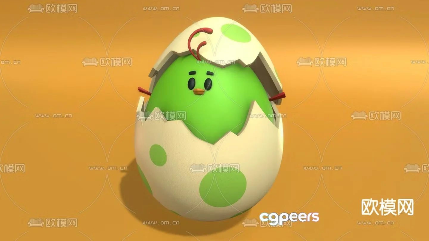Bird egg toy eggshell toy 3d model
