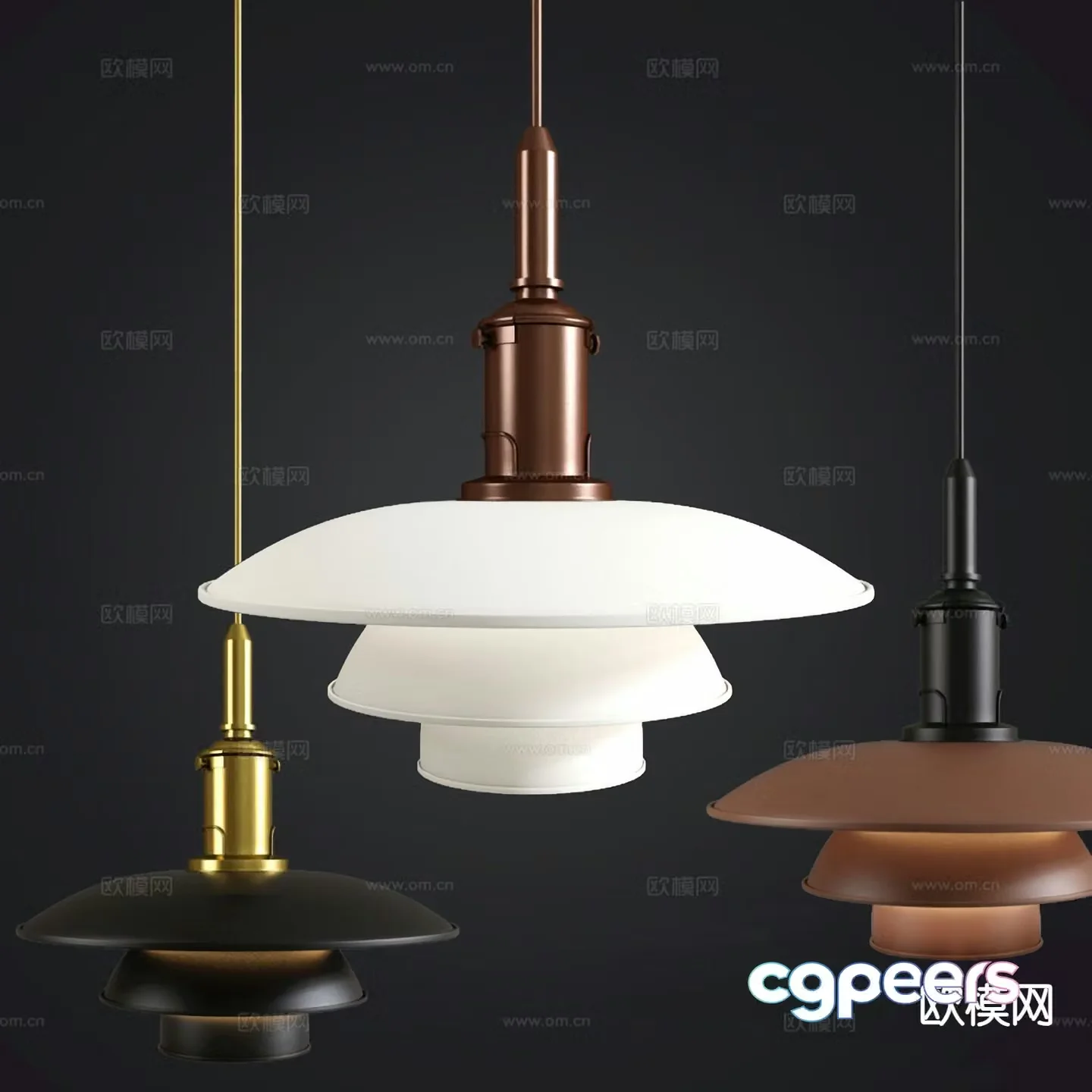Modern creative chandelier 3d model