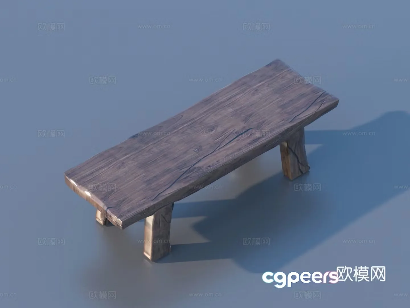 Bench bench stool solid wood stool 3d model