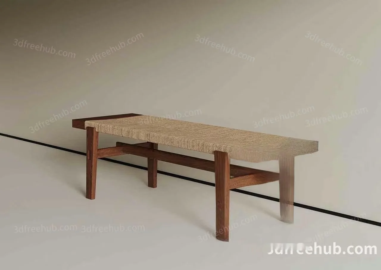 A Wooden Bench 3D Model – 20008 – VRAY Render