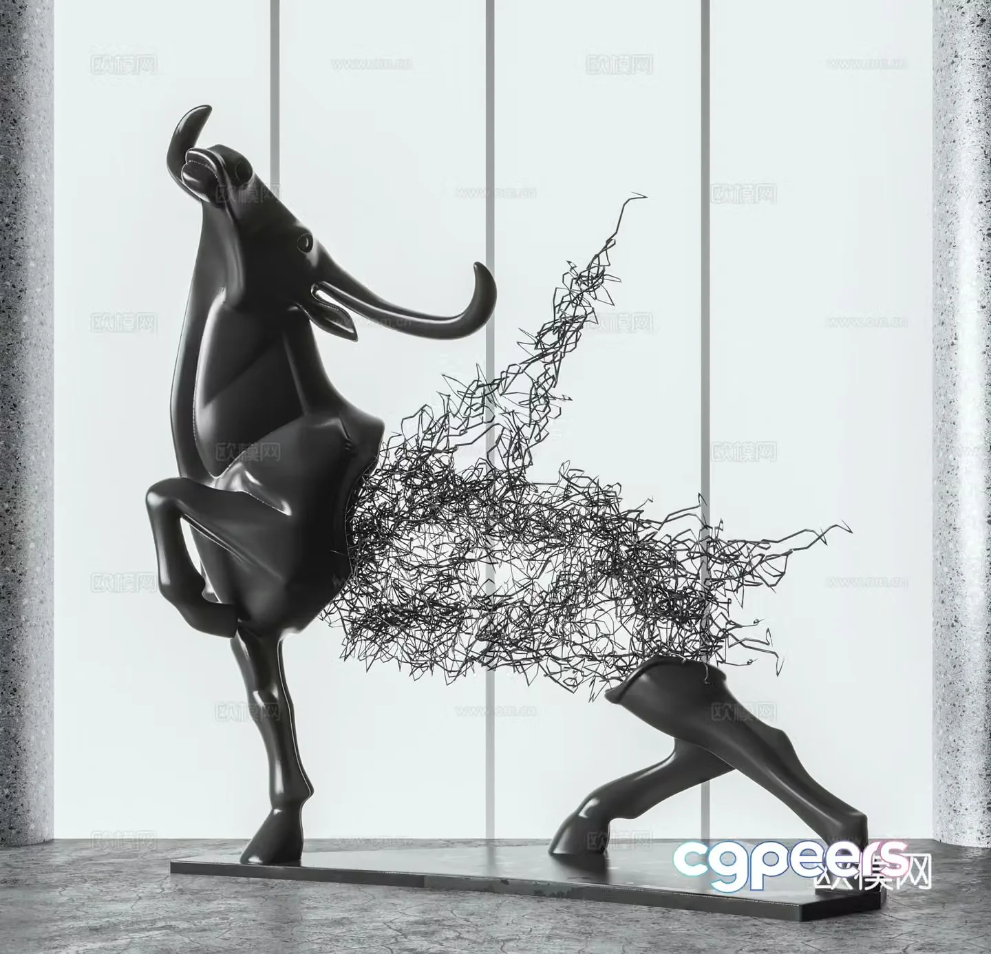Modern sculpture 3d model