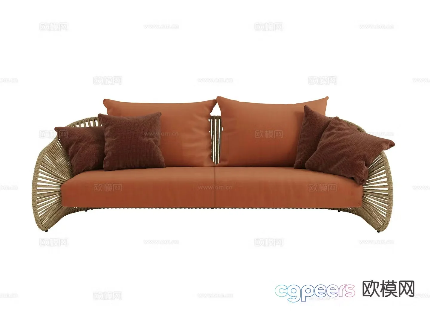 visionnaire outdoor sofa love seat 3d model
