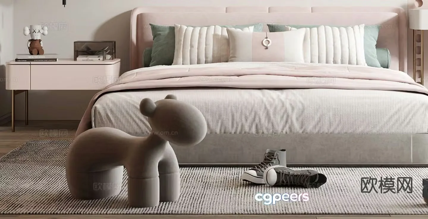 Modern children’s bed 3d model