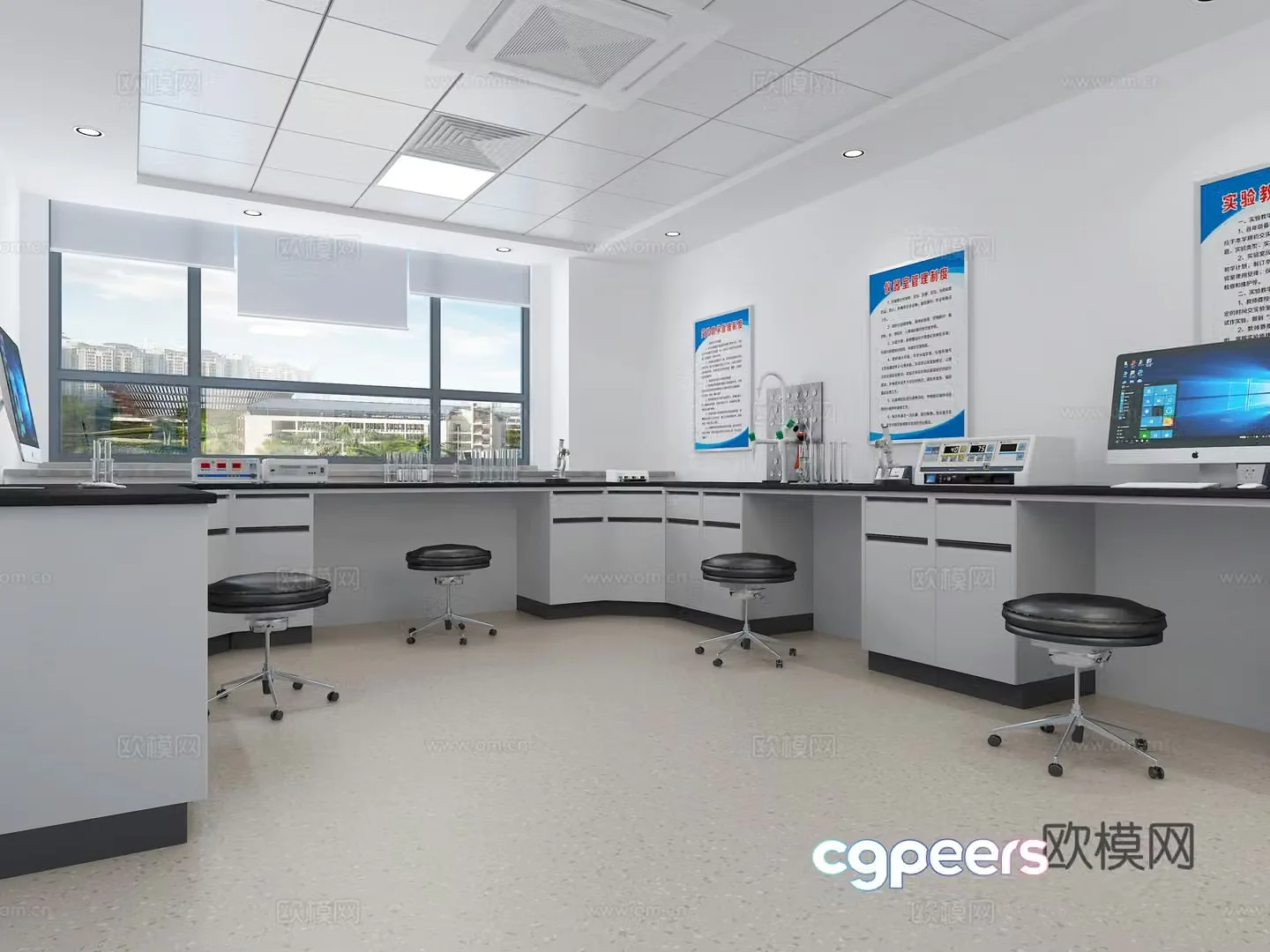 Modern laboratory 3d model