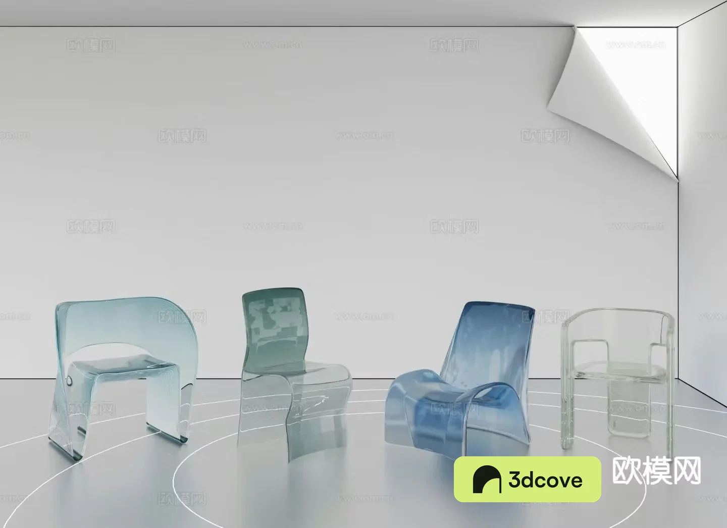 Modern creative transparent chair acrylic chair