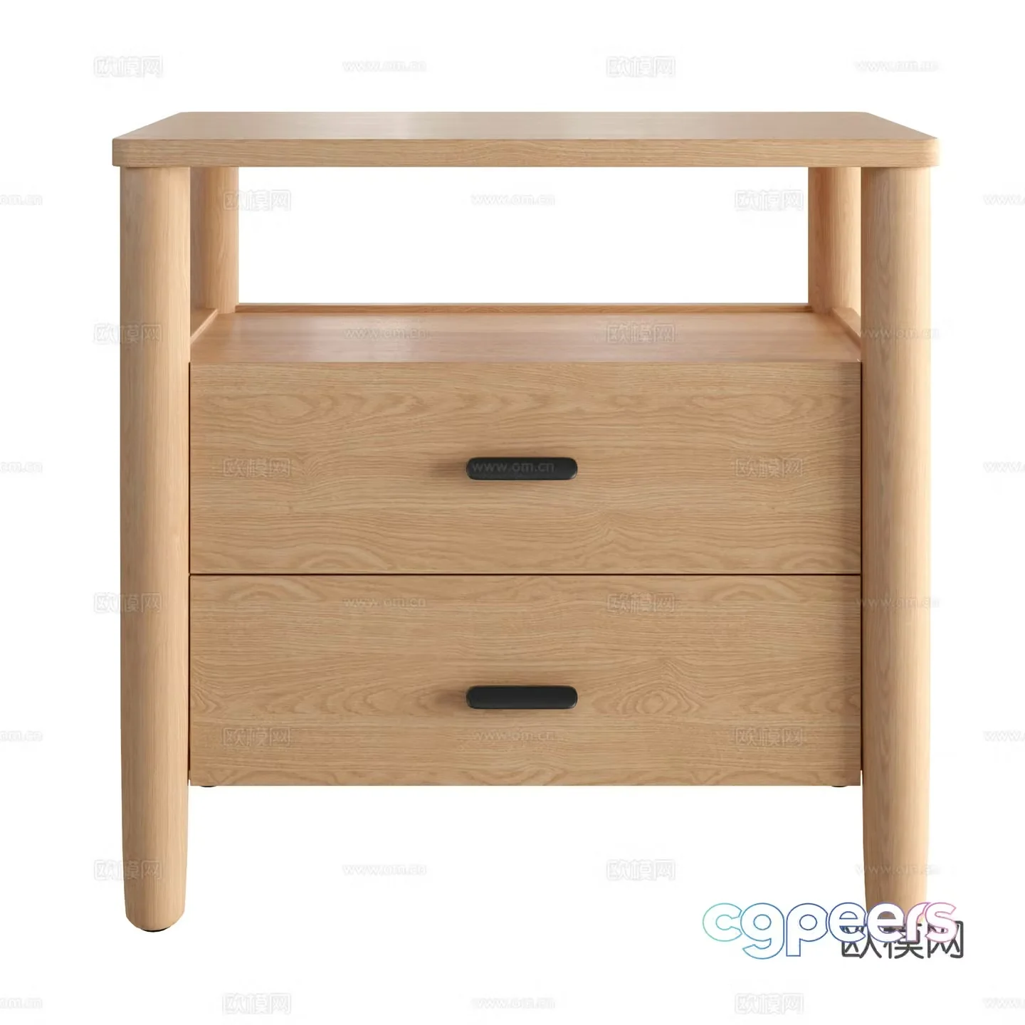 Nordic bedside table 3d model