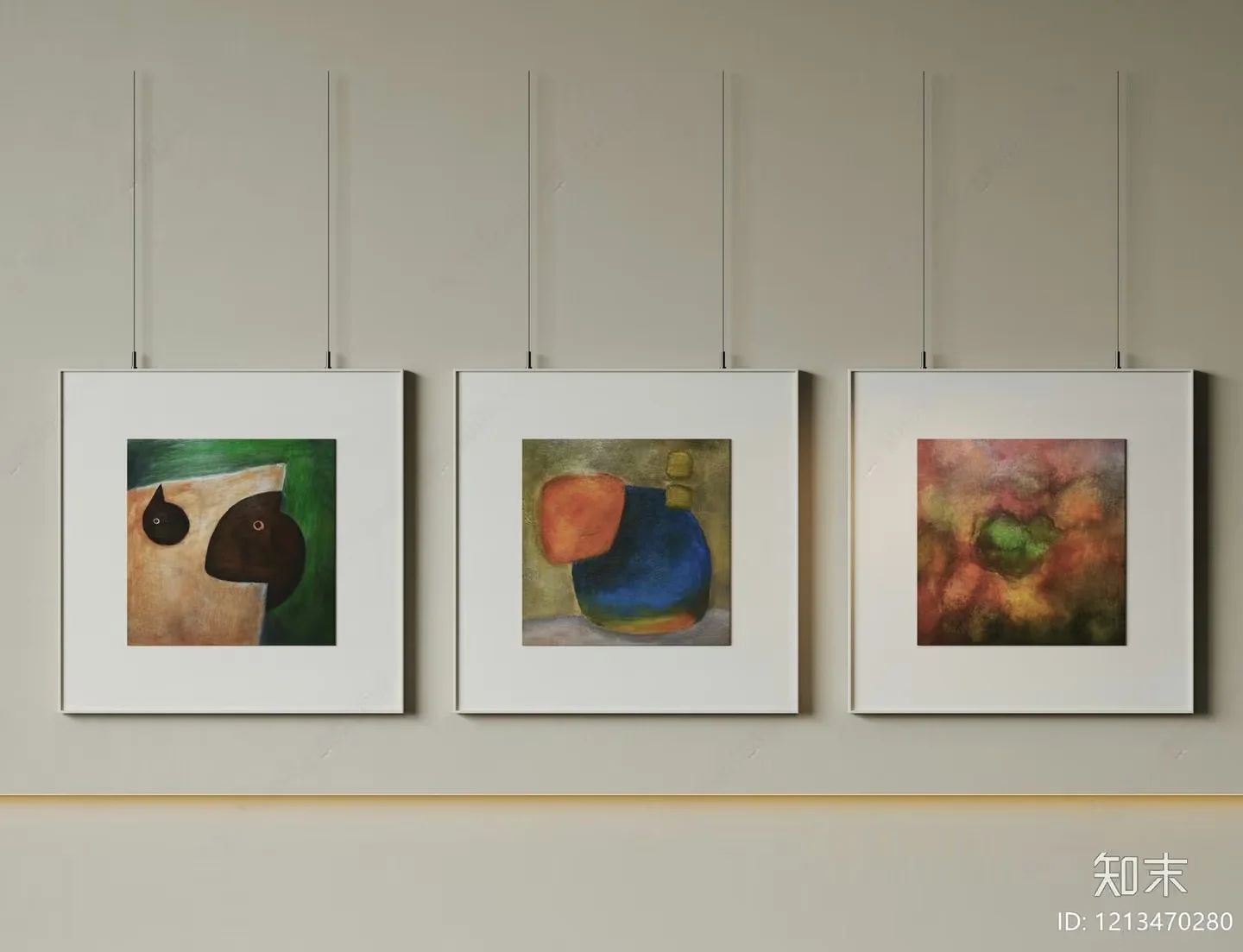 Abstract Art Pieces 3D Model – 5955 – VRAY Render