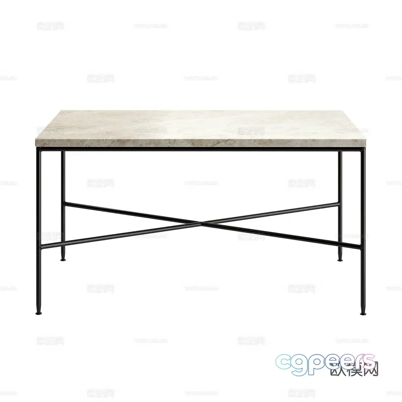 Fritz Hansen Modern Coffee Table Minimalist Coffee Table Marble Coffee Table 3D Model