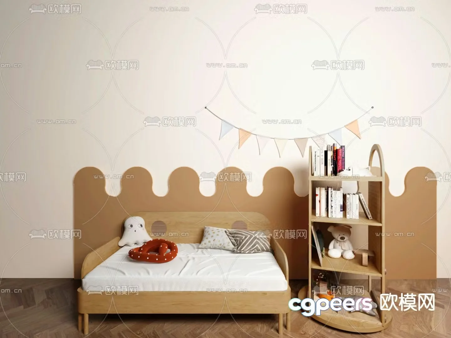 Nordic crib sofa bed 3d model
