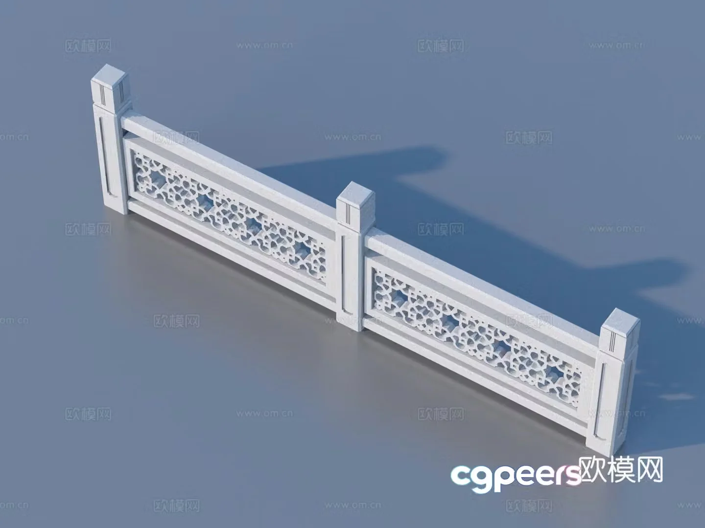 Fence Guardrail Railing 3d Model