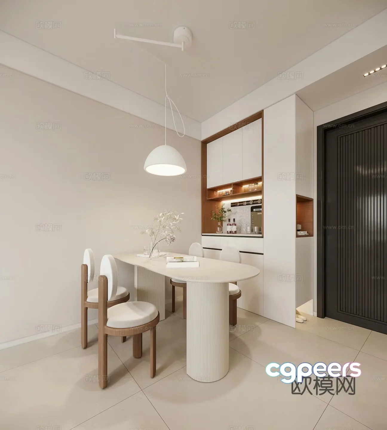 Modern restaurant 3d model