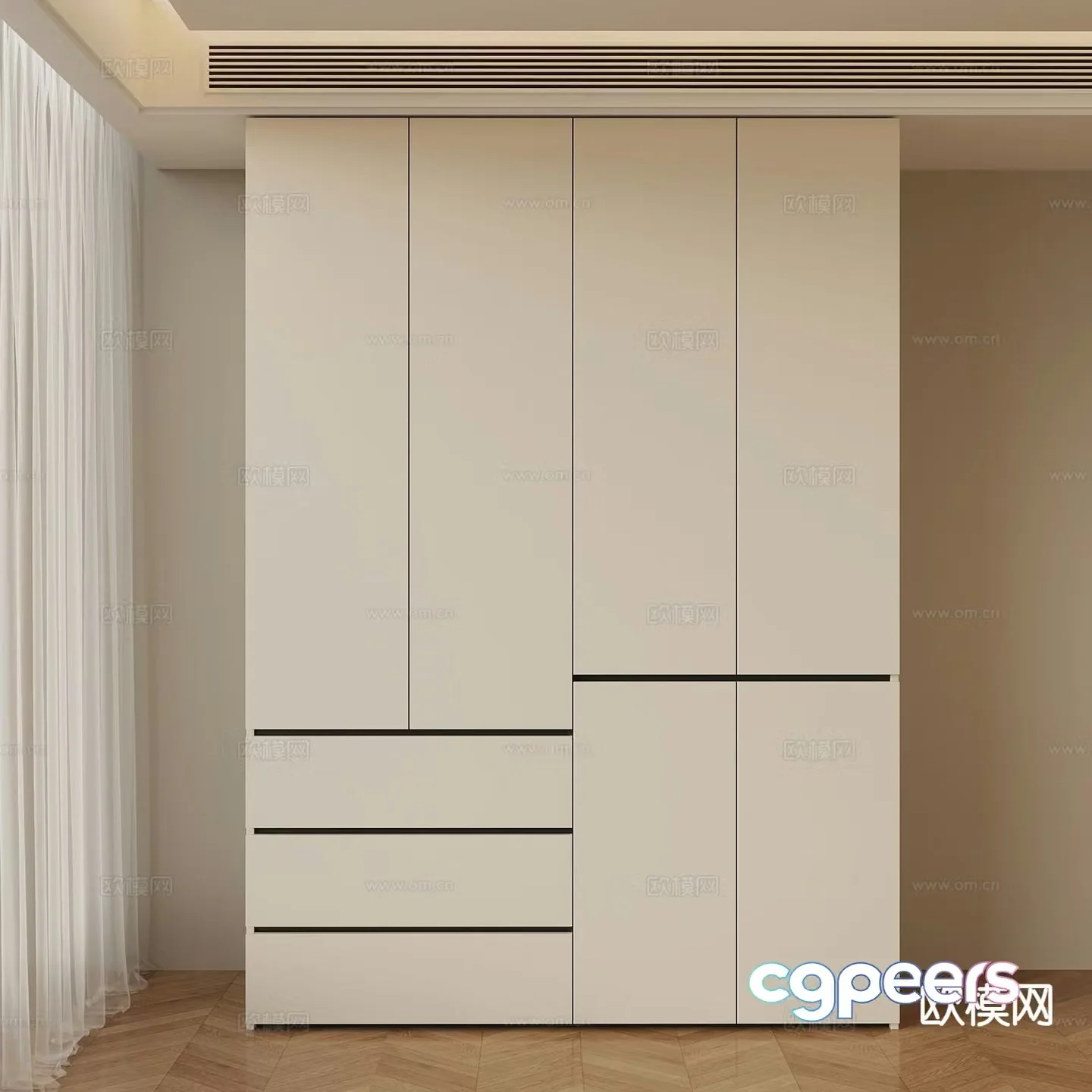 Modern wardrobe 3d model