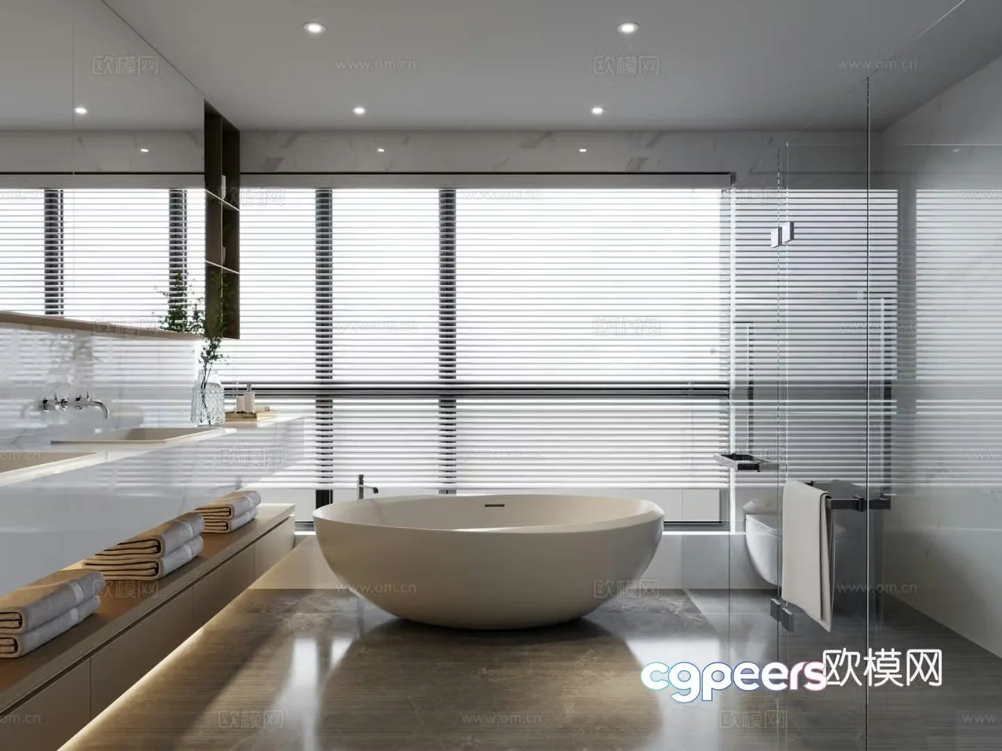 Modern bathroom bathroom 3d model