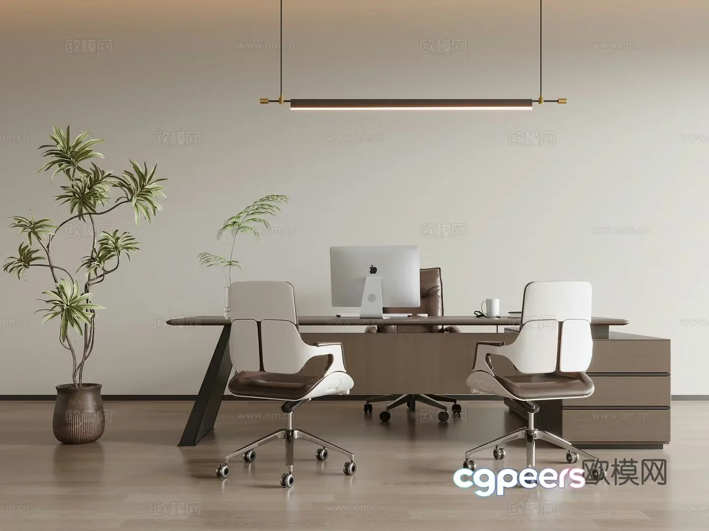 Modern Italian office desk chair 3d model
