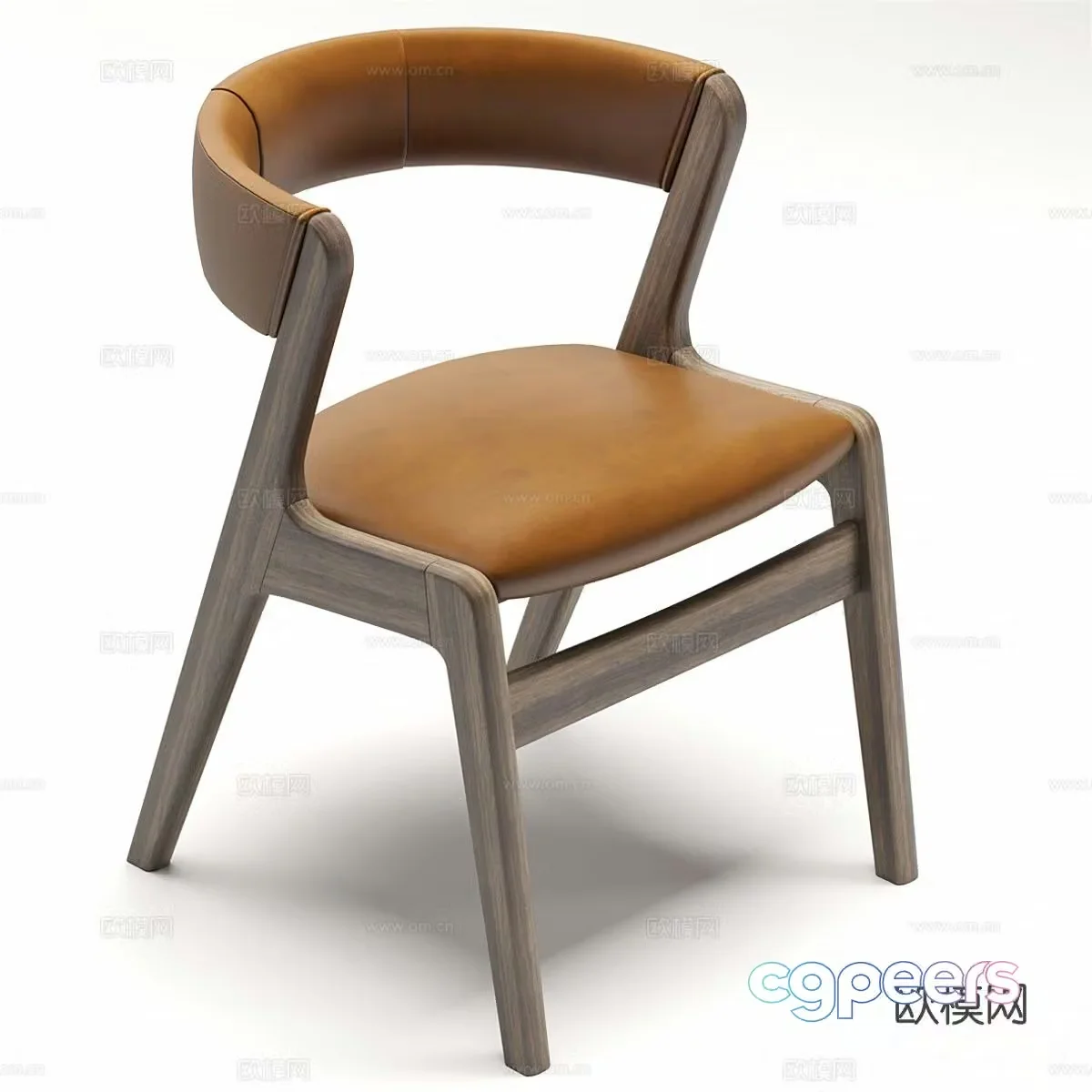 MONACO ash single chair dining chair tea chair 3d model