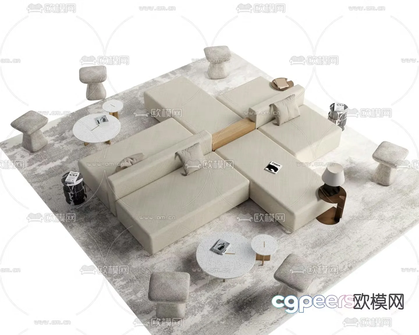 Office Sofa Public Sofa Modular Sofa 3D Model