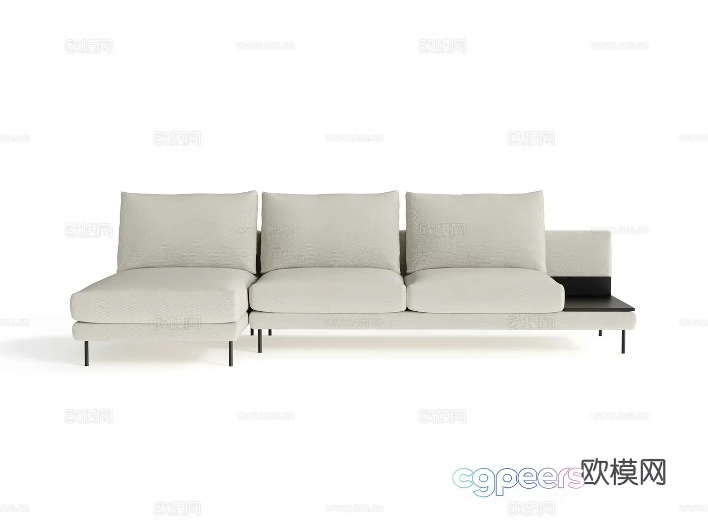 Modern multi-person sofa corner sofa 3d model
