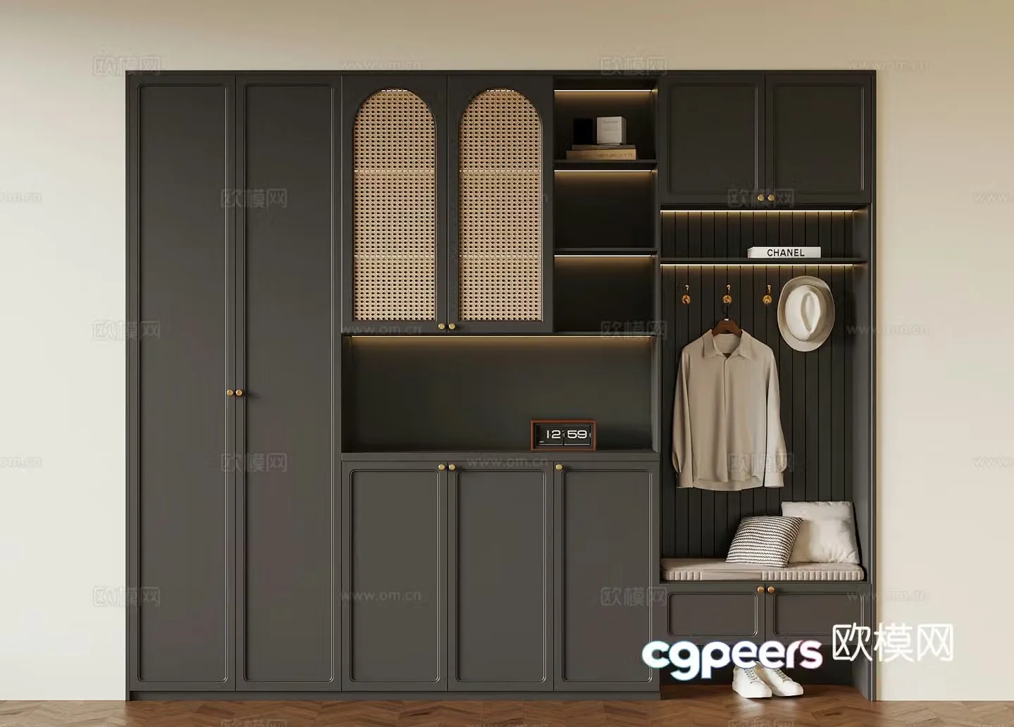 Shoe cabinet French shoe cabinet 3d model