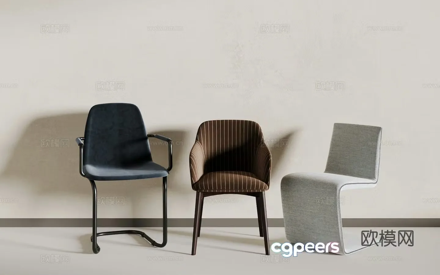 Modern dining chair 3d model