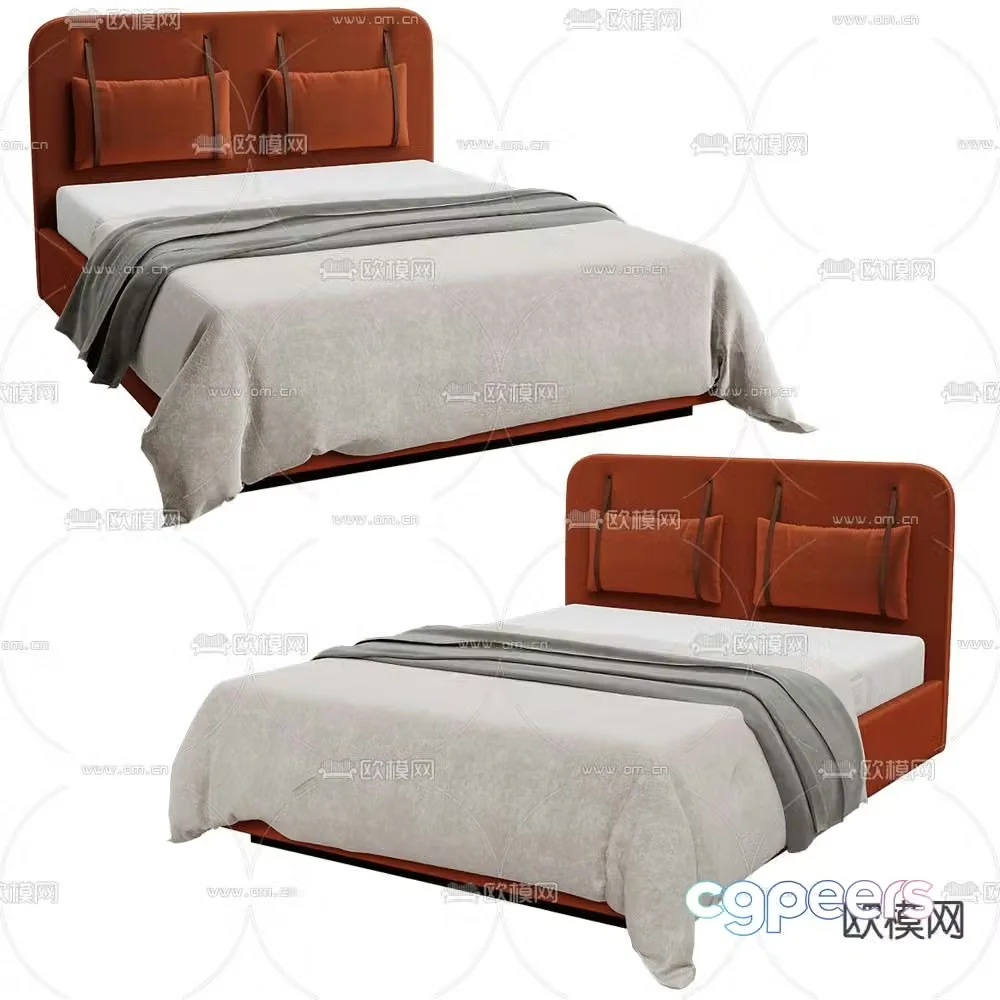 Scandicsofa double bed 3d model