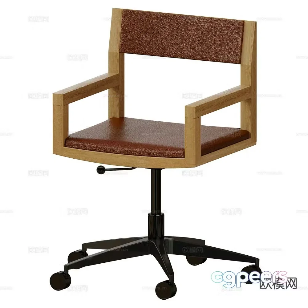 Medieval style office chair computer chair 3d model