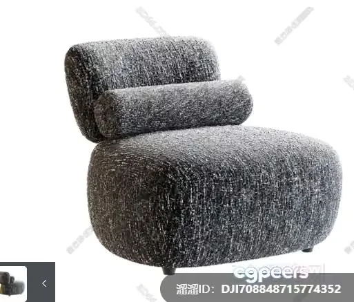 Gray Lounge Chair 3D Model – 4779 – VRAY Render