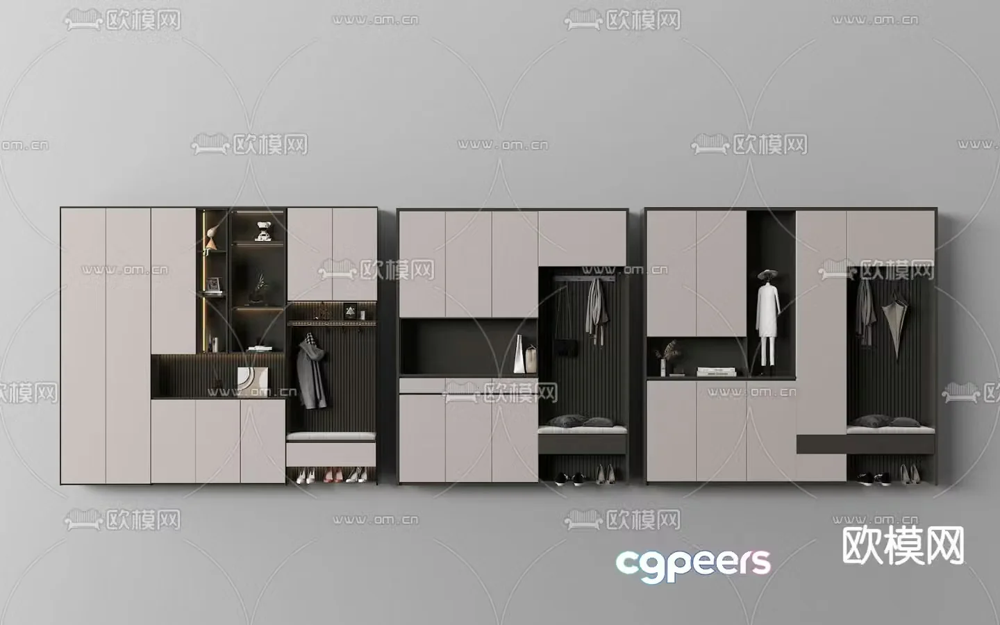 Modern shoe cabinet home shoe cabinet 3d model