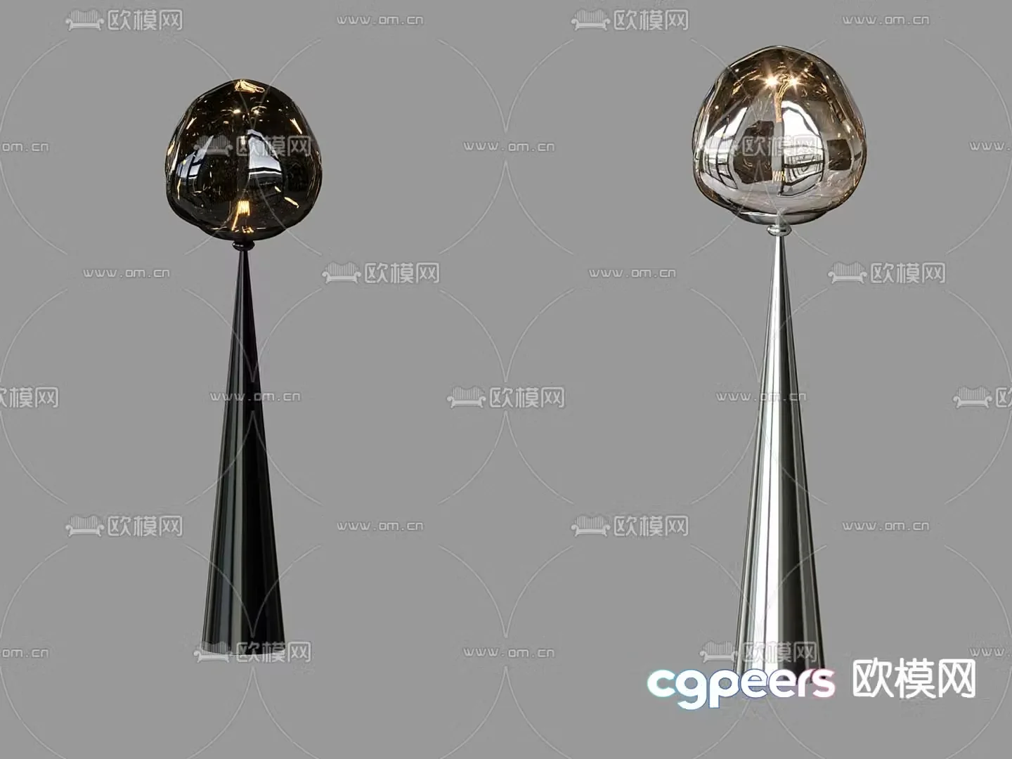Simple floor lamp 3d model