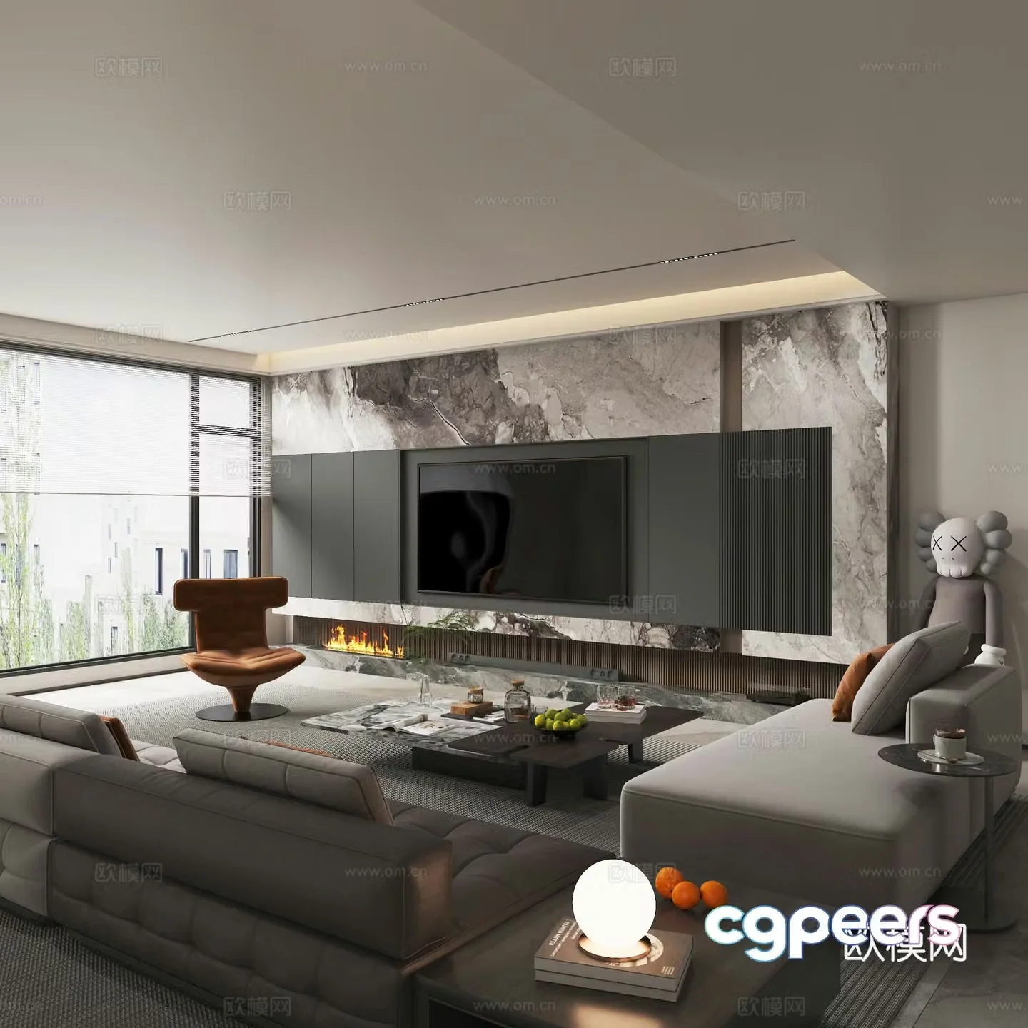 Modern living room 3d model