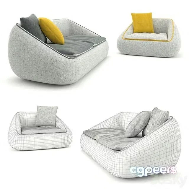 3ds Max Free – Sofa (Bamboo Sofa, Bamboo Chair) Design by Alf DaFre