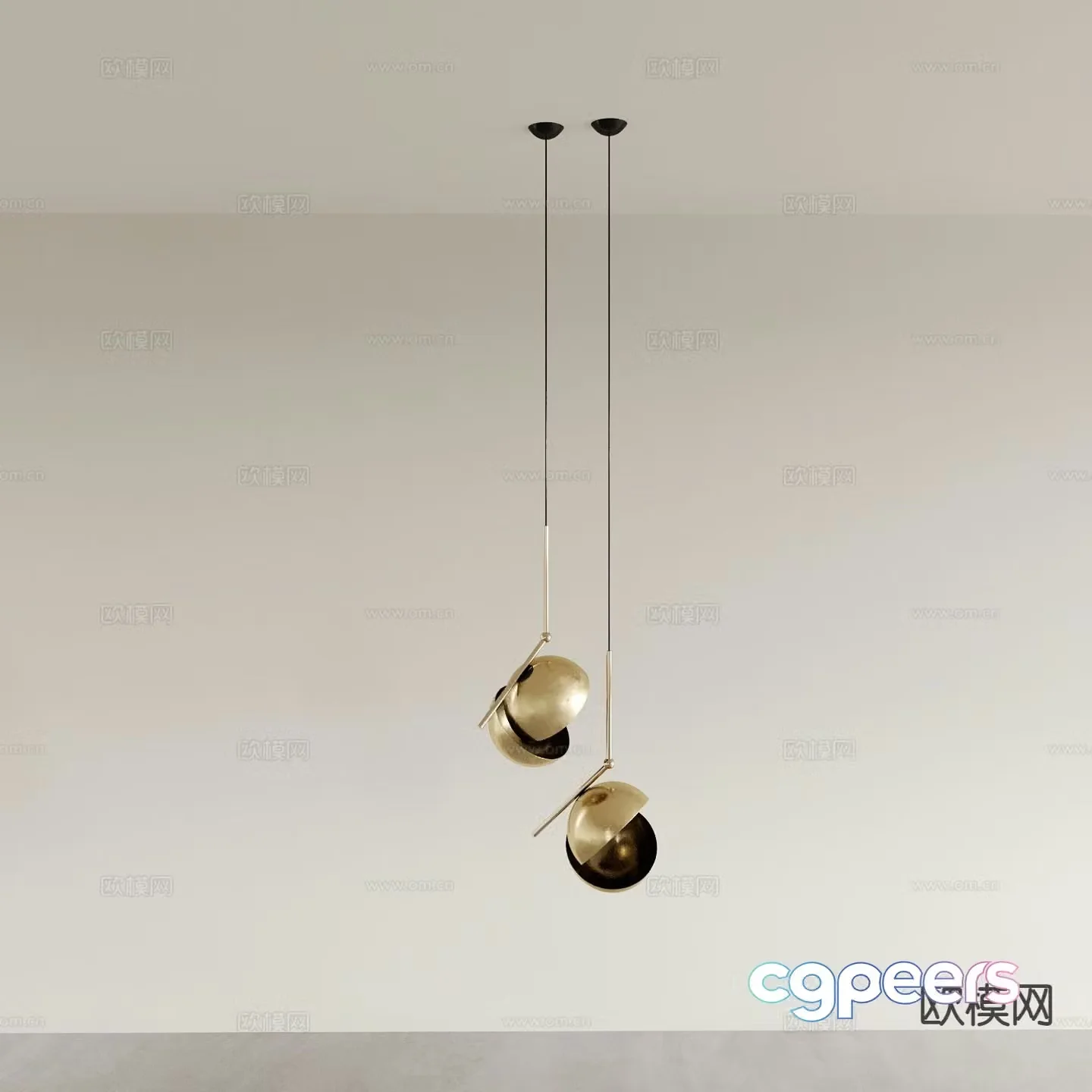 Light luxury chandelier restaurant chandelier bar chandelier 3D model