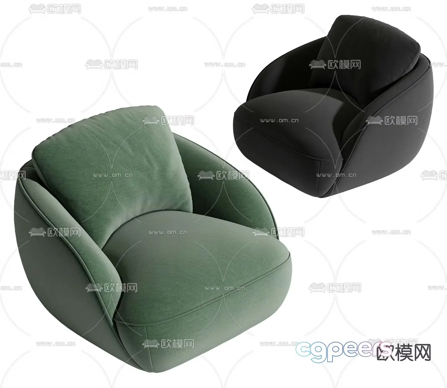 Single sofa leisure sofa 3d model