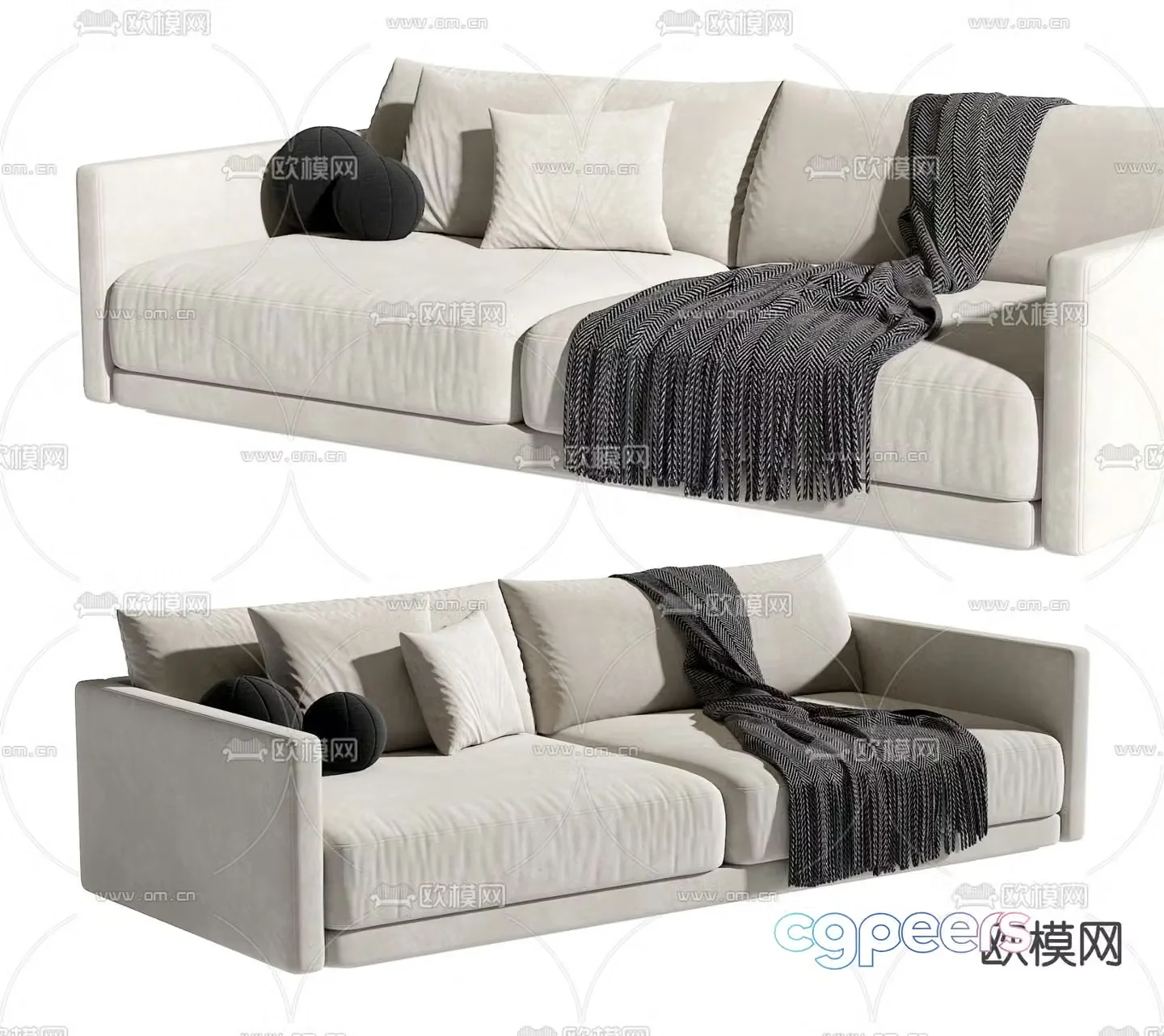 Blanche loveseat 3d model