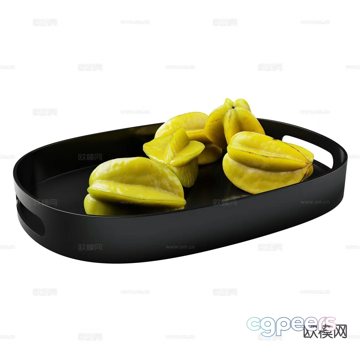 Modern star fruit fruit plate fruit 3d model