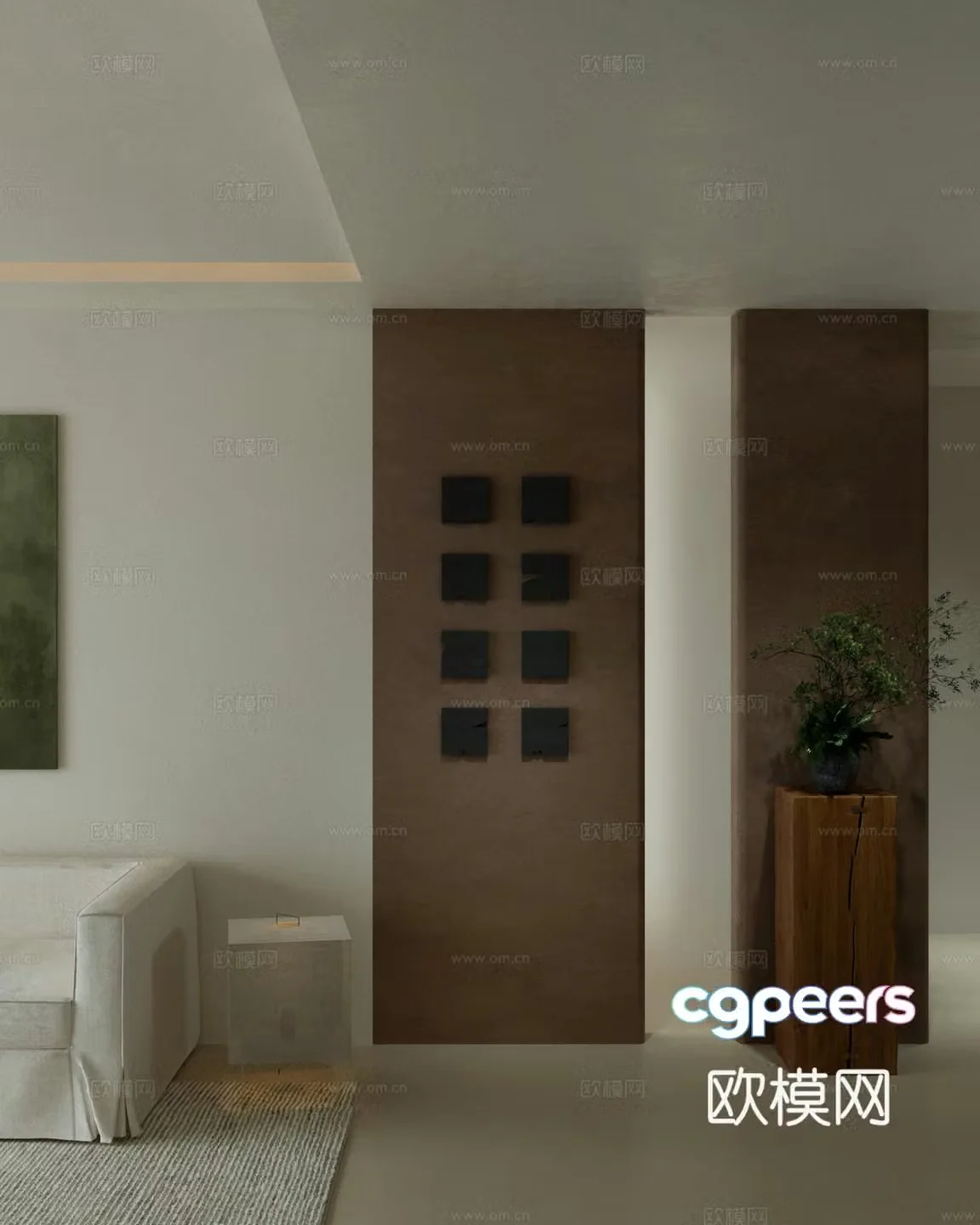 Modern entrance aisle 3D model