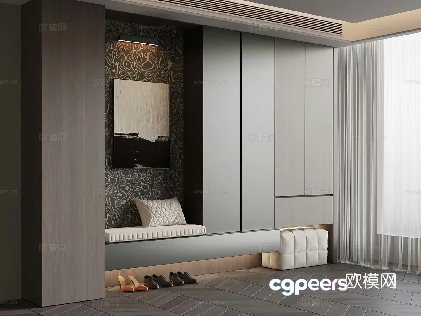 Modern Living Room 3D Model – 14954 – VRAY Render