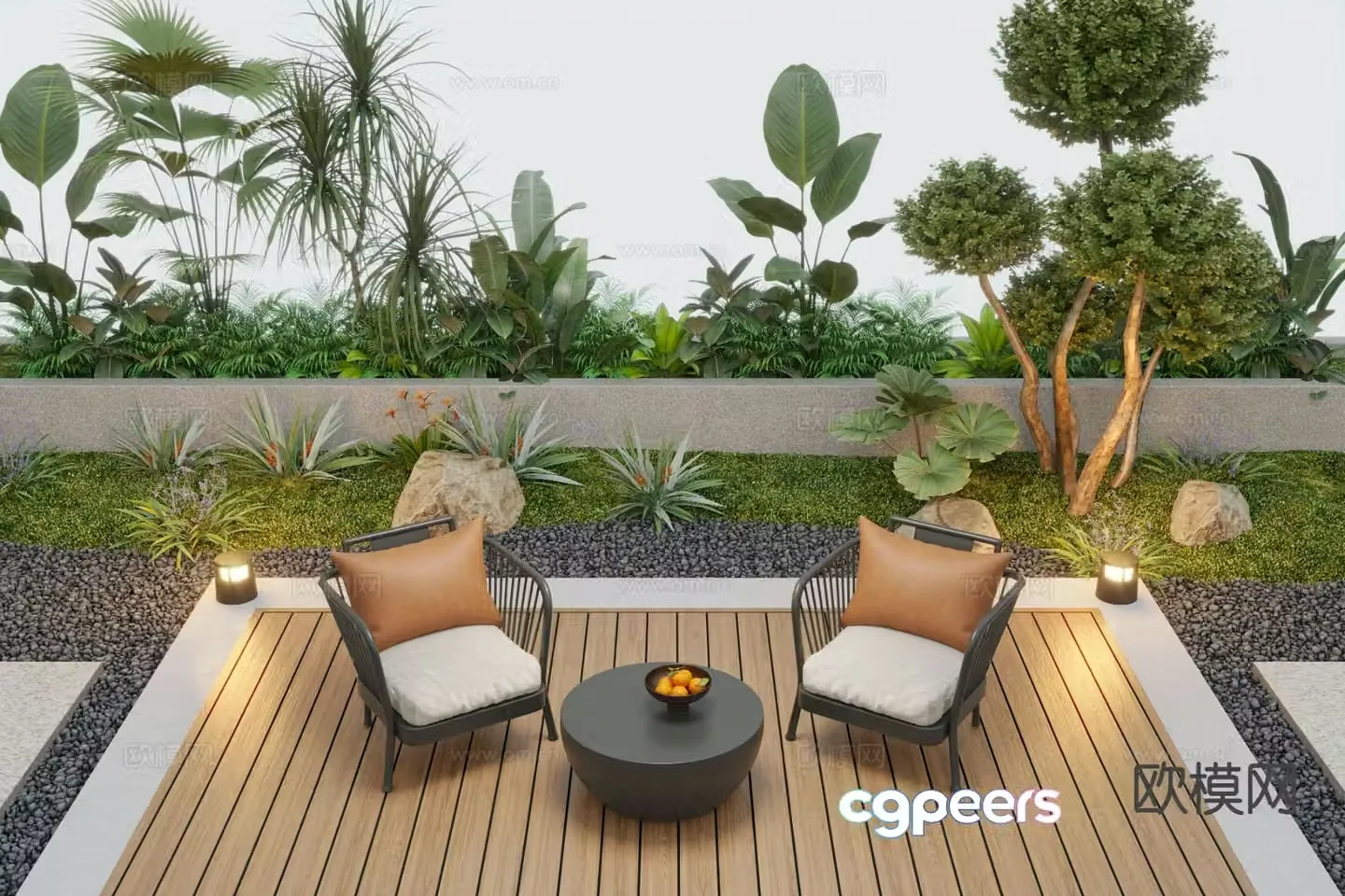Modern outdoor leisure chair 3d model